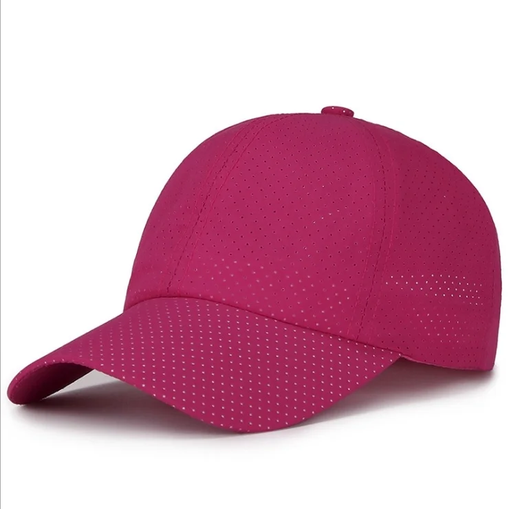 Letnia czapka z daszkiem siateczkowa snapback przeciwsłoneczna Różowy