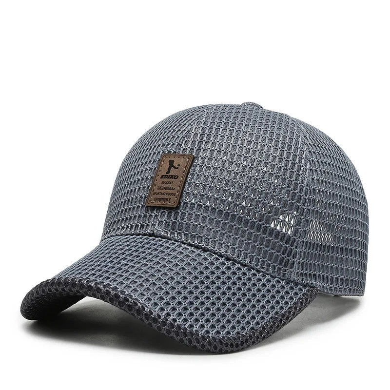 Letnia czapka z daszkiem siatkowa oddychająca unisex Ciemnoszary