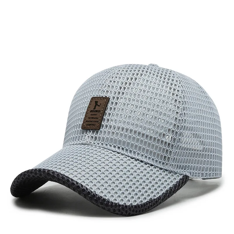 Letnia czapka z daszkiem siatkowa oddychająca unisex Szary