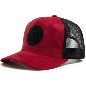 Letnia czapka z siatką trucker snapback, unisex Darkred