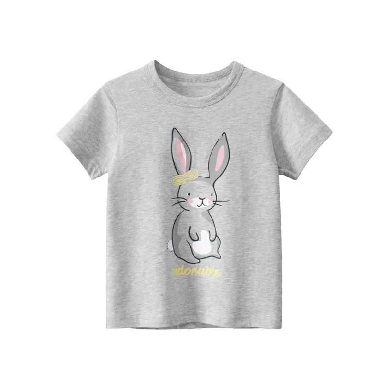 Letnia koszulka dziewczęca z nadrukiem Ht9631a