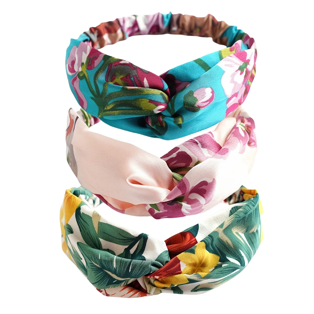 Letnie opaski do włosów z nadrukiem - bandany turbany vintage 17 46