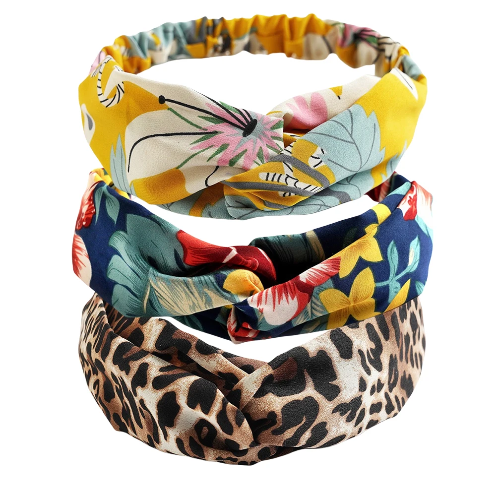 Letnie opaski do włosów z nadrukiem - bandany turbany vintage 275 276