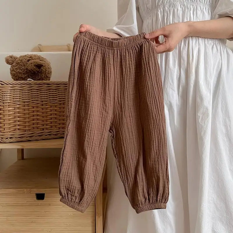 Lekkie letnie spodnie dziecięce chroniące przed komarami P6