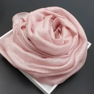 Lniany szal damski pashmina w jednolitym kolorze 11