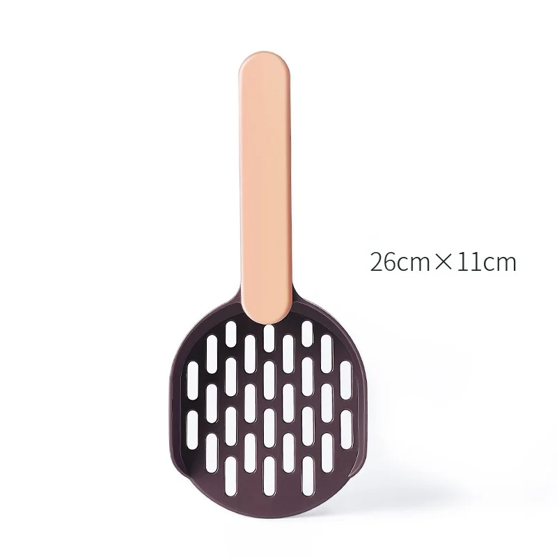 Łopatka do żwirku dla kota w pastelowych kolorach – ergonomiczny uchwyt Ciemny brąz