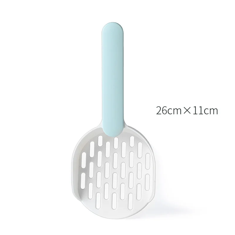 Łopatka do żwirku dla kota w pastelowych kolorach – ergonomiczny uchwyt śliwka