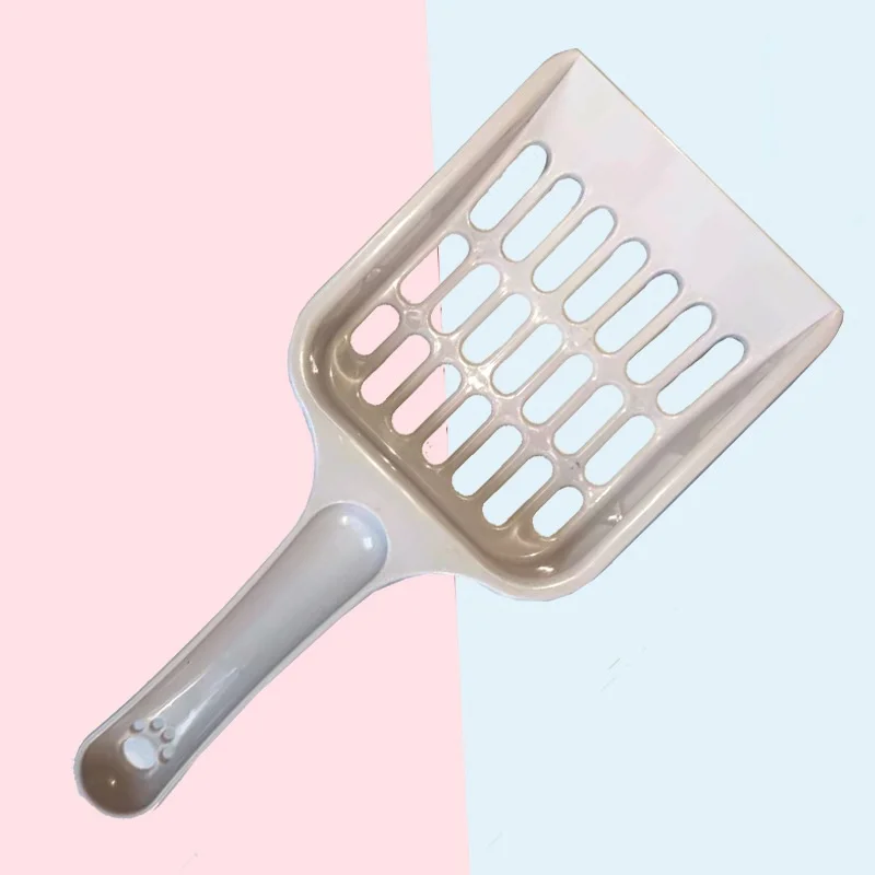 Łopatka do żwirku dla kota w pastelowych kolorach – ergonomiczny uchwyt Szary