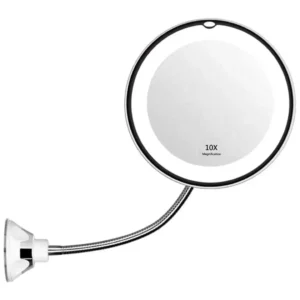 Lusterko do makijażu LED z powiększeniem 10x i przyssawką Flexible mirror