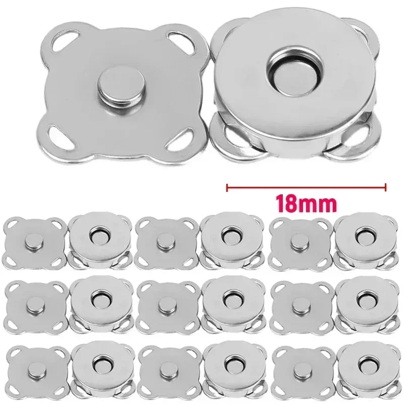 Magnetyczne zatrzaski do torebek i portfeli — zestaw Sliver 18mm