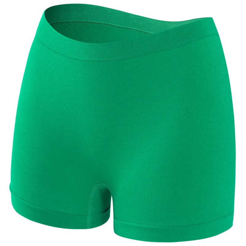 Damskie majtki bezszwowe boyshort z prążkowanej tkaniny Zielony