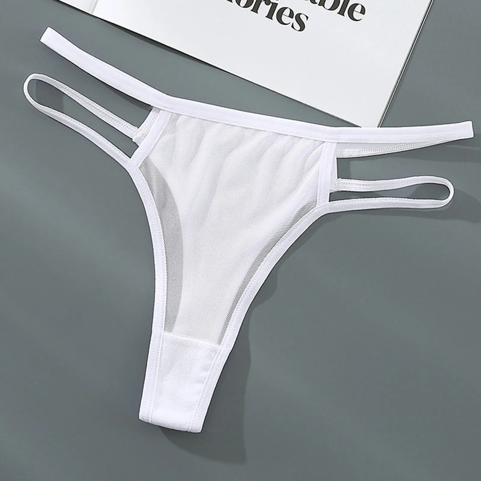 Majtki bikini z siateczki mesh – miękkie i przewiewne Biały