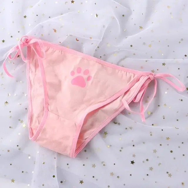 Majtki damskie z bandażami Lolita – bielizna z niskim stanem Różowy