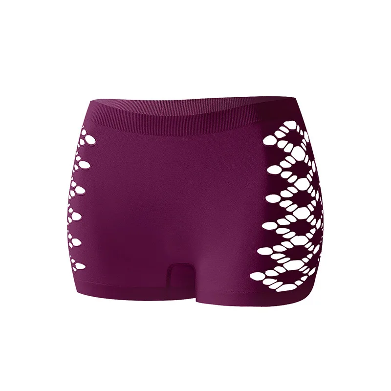 Damskie majtki boyshort oddychające bawełniane wygodne Fioletowy