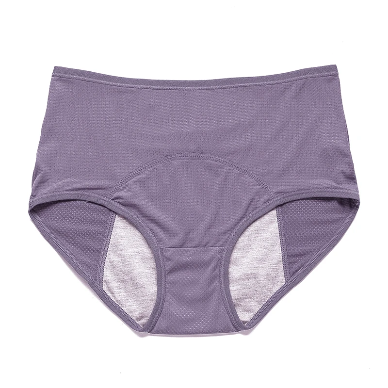 Majtki menstruacyjne bawełniane wodoodporne plus size Lightpurple