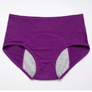 Majtki menstruacyjne damskie, wodoodporne, duże rozmiary L-8XL Fioletowy