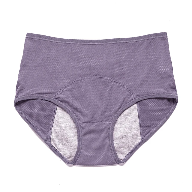 Majtki menstruacyjne damskie, wodoodporne, duże rozmiary L-8XL Jasnofioletowy
