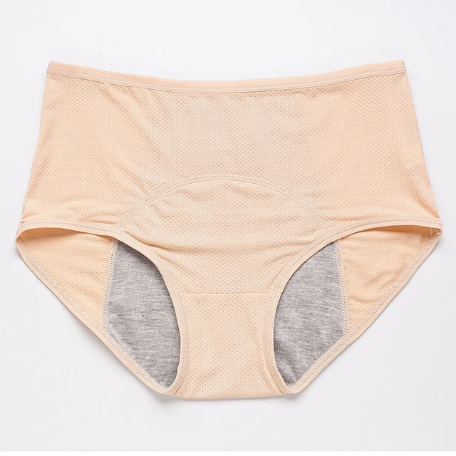 Majtki menstruacyjne damskie, wodoodporne, duże rozmiary L-8XL Skóra