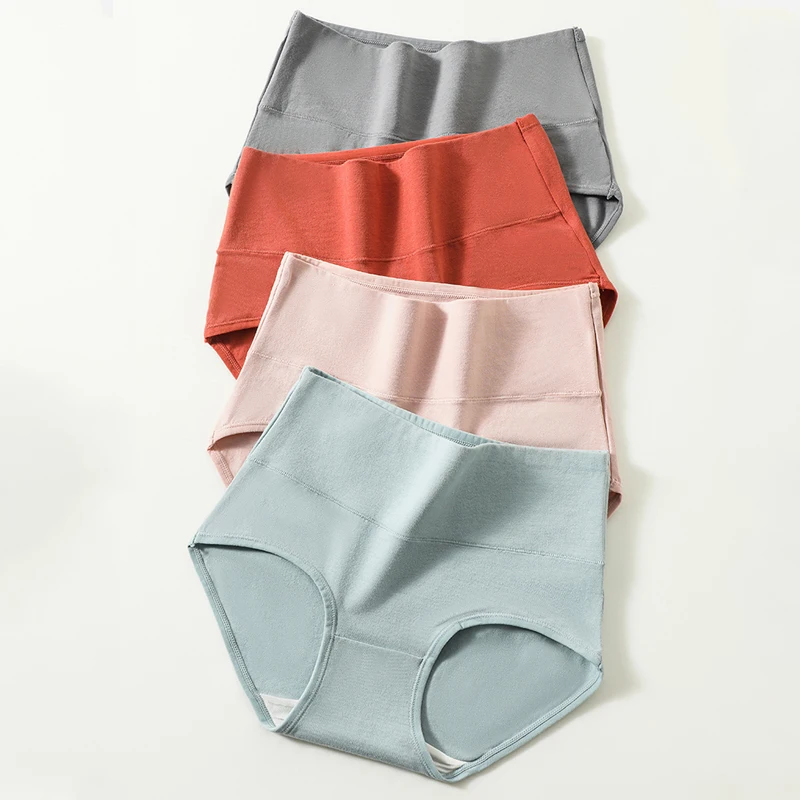 Majtki wyszczuplające z wysokim stanem 4-pak plus size M-5XL Ciemnoszary