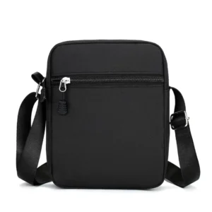 Mała męska torebka na ramię crossbody z nylonu Czarny