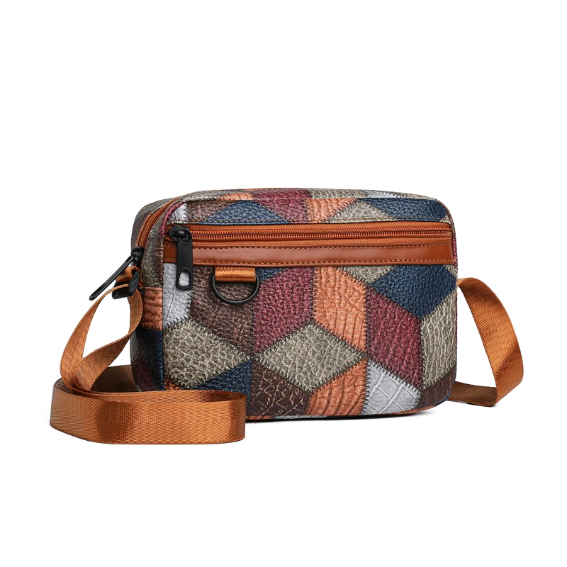 Mała torba crossbody męska we wzory do miasta Bj80252 rhombus