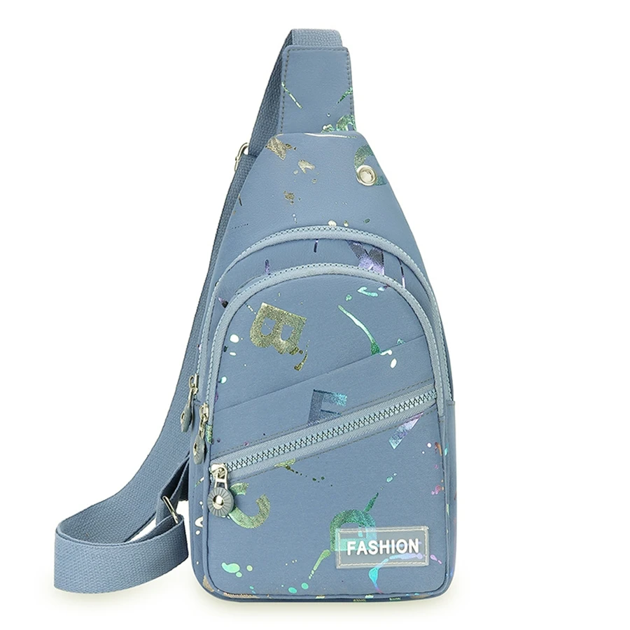 Mała torba na ramię typu sling crossbody na podróż i sport Niebieski