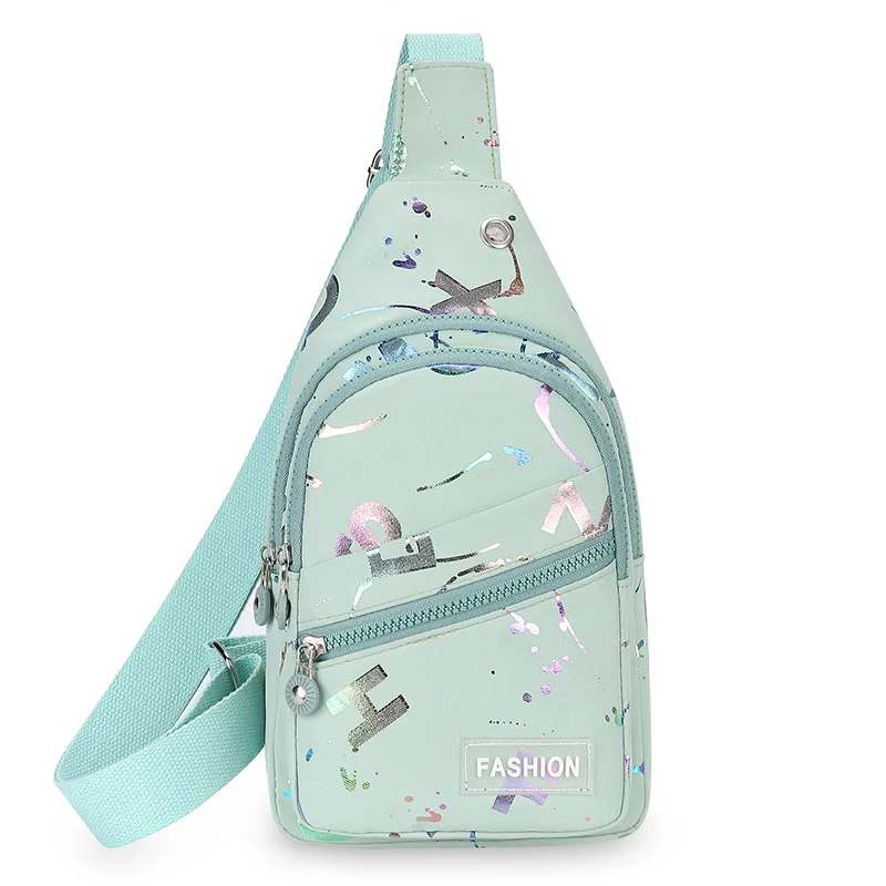 Mała torba na ramię typu sling crossbody na podróż i sport Zielony