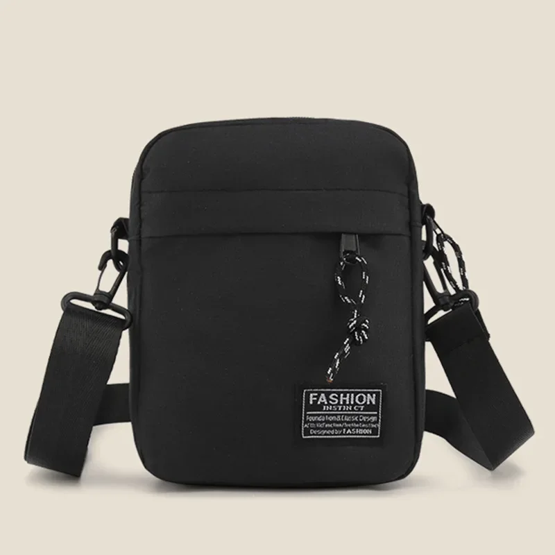 Mała torebka damska crossbody z tkaniny Oxford Czarny