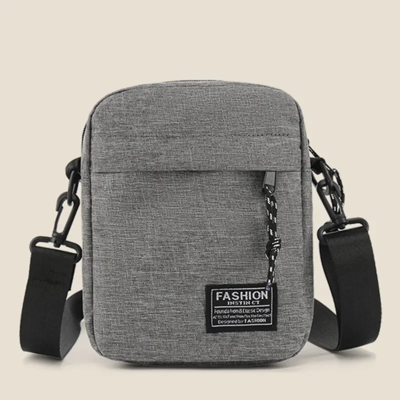 Mała torebka damska crossbody z tkaniny Oxford Szary