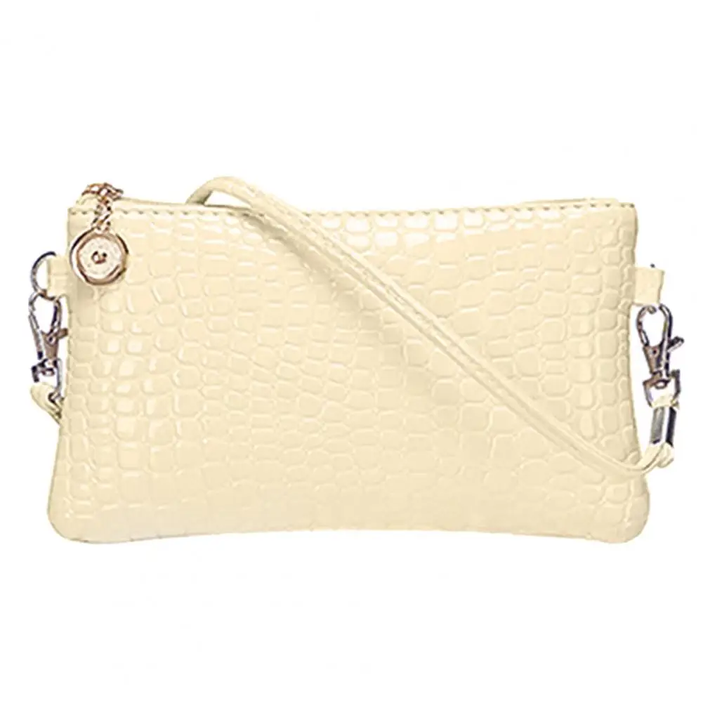 Mała torebka na telefon ze skóry ekologicznej crossbody Biały