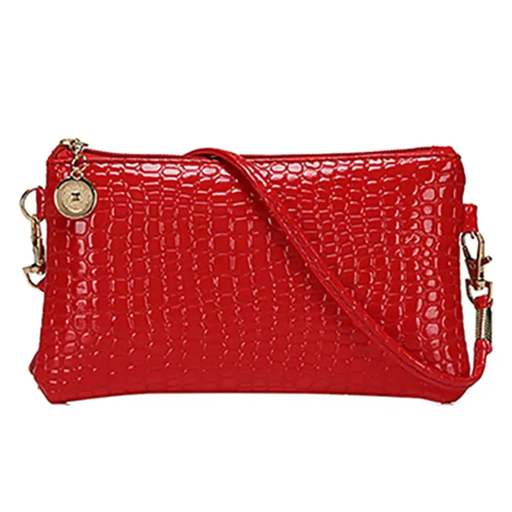 Mała torebka na telefon ze skóry ekologicznej crossbody Czerwony