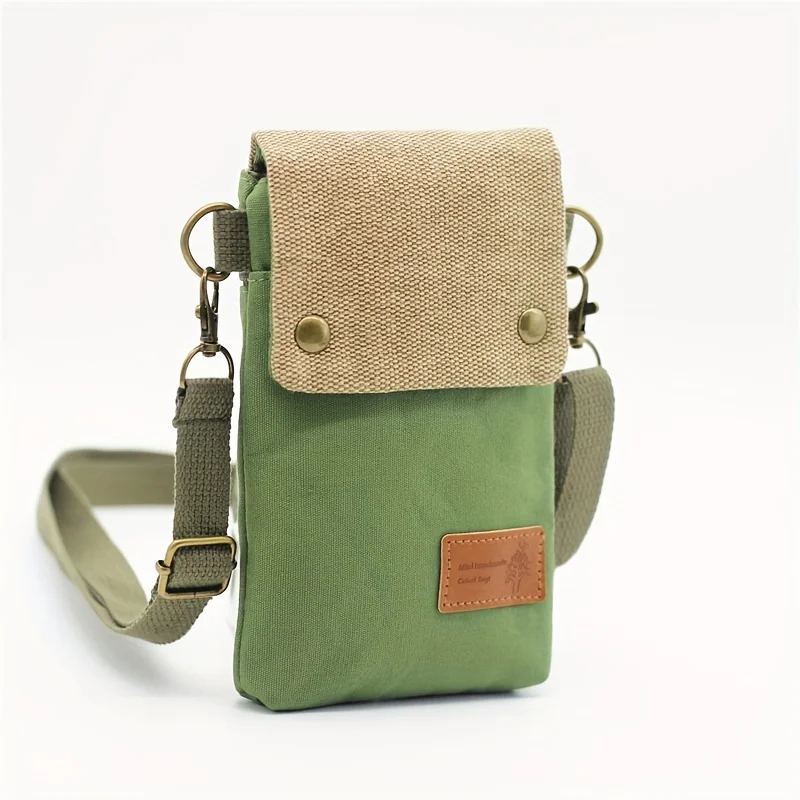 Mała torebka na telefon - listonoszka crossbody na ramię damska Zielony