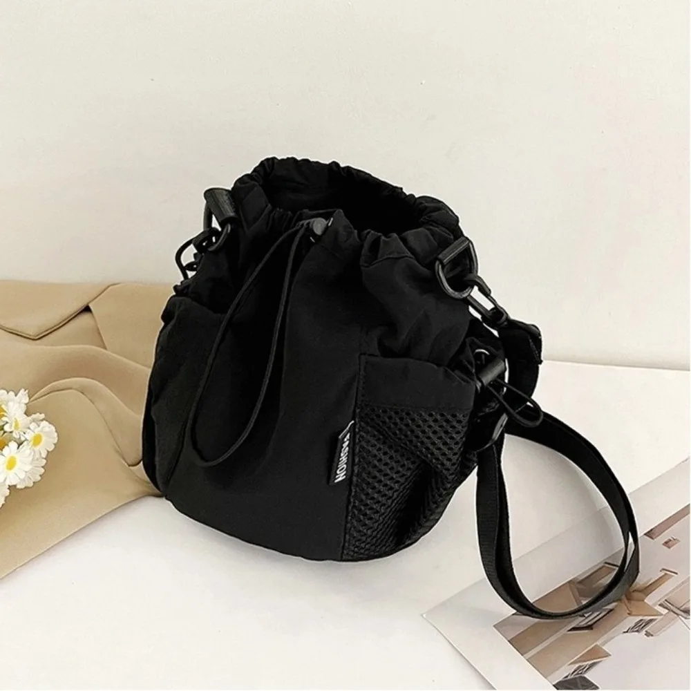 Mała torebka nylonowa na ramię crossbody Czarny