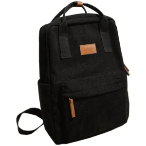 Mały plecak welurowy z regulowanymi szelkami Bj802black