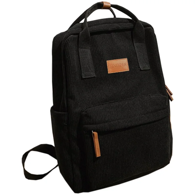 Mały plecak welurowy z regulowanymi szelkami Bj802black