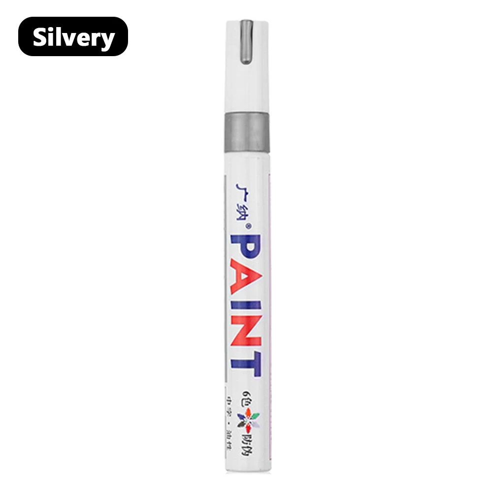 Marker wodoodporny do tkanin, opon i wielu powierzchni, 12 kolorów Czarny