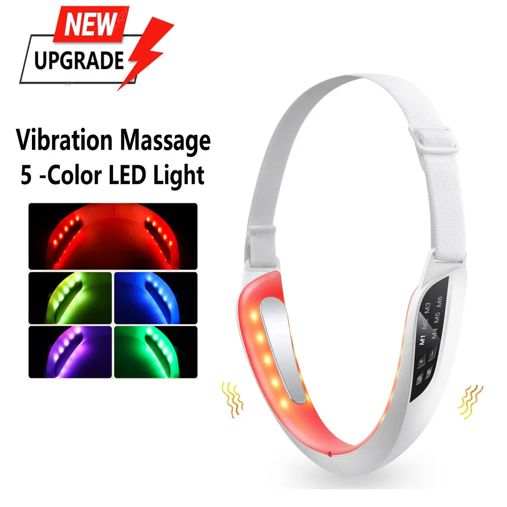 Masażer EMS do liftingu twarzy - 6 trybów, 8 poziomów Upgrade led vibrate