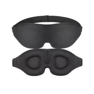 Maska do spania 3D blokująca światło wklęsła opaska na oczy Czarny