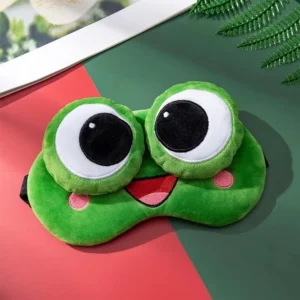 Maska do spania w kształcie żaby 3D – zaciemniająca, oddychająca Wielo