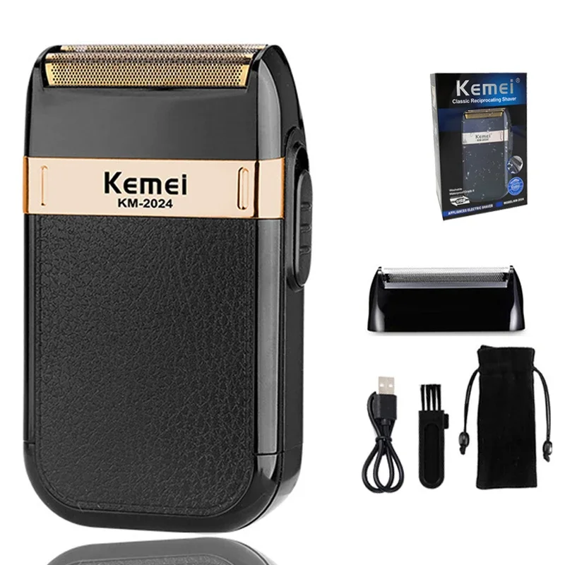 Maszynka do golenia Kemei KM-2024 z USB i trymerem Km 2024 with box
