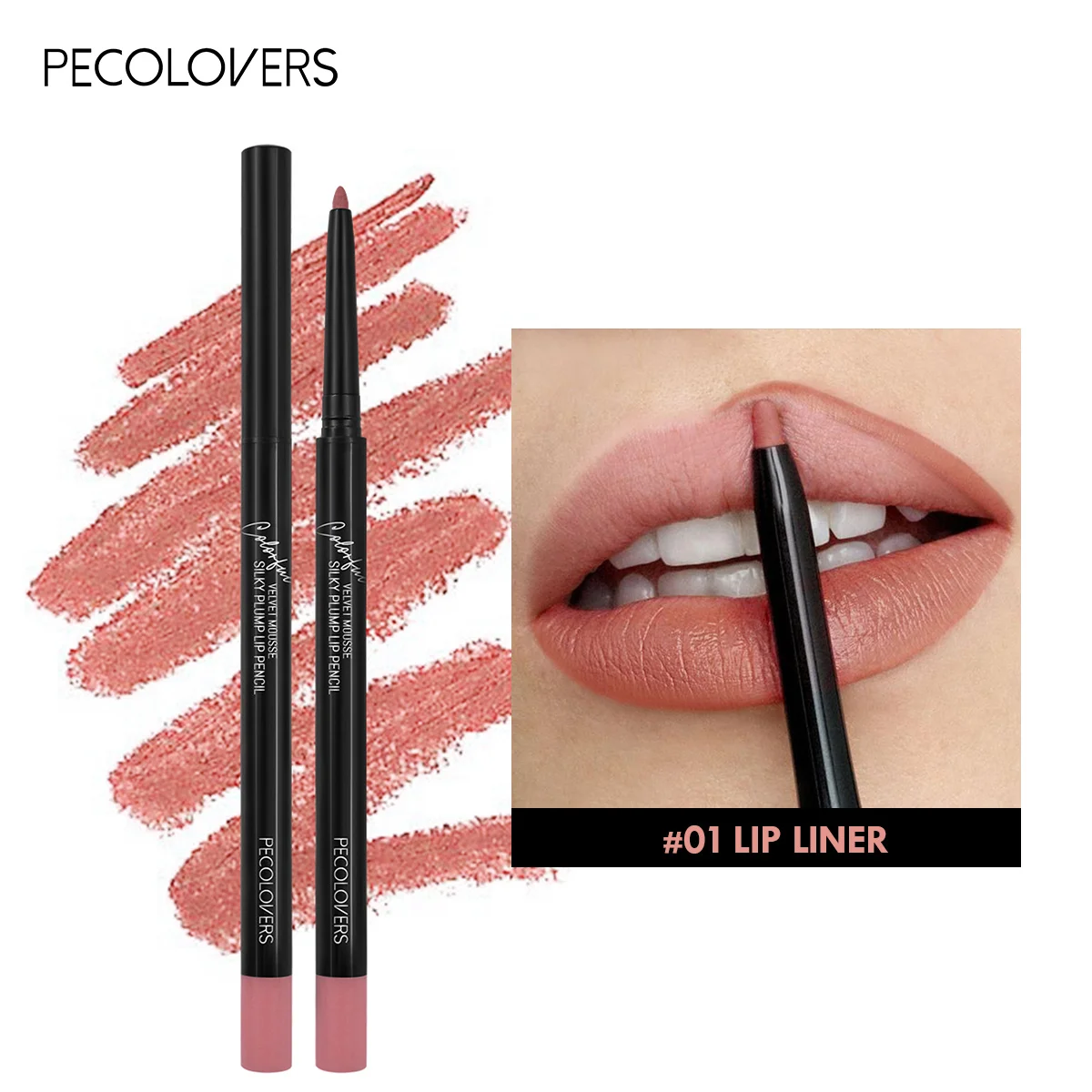 Matowa konturówka do ust wodoodporna - 12 kolorów Khaki