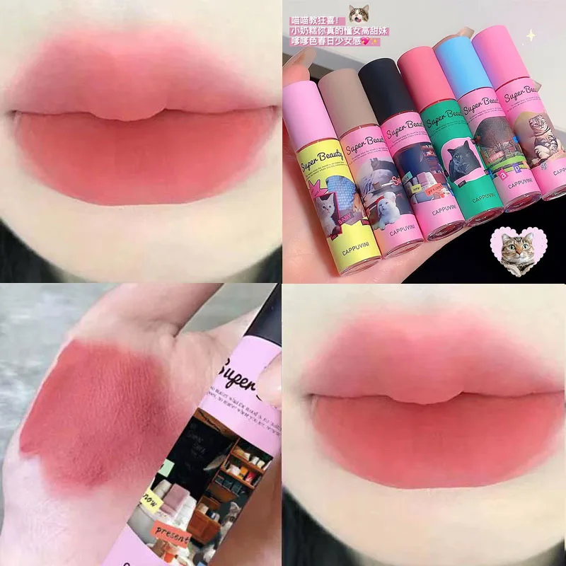 Matowa szminka w płynie velvet, wodoodporny tint do ust Jasnozielony