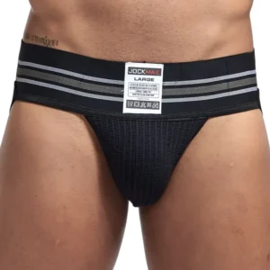 Męska bielizna JOCKMAIL – seksowny jockstrap z wyprofilowaną sakiewką Jm223black