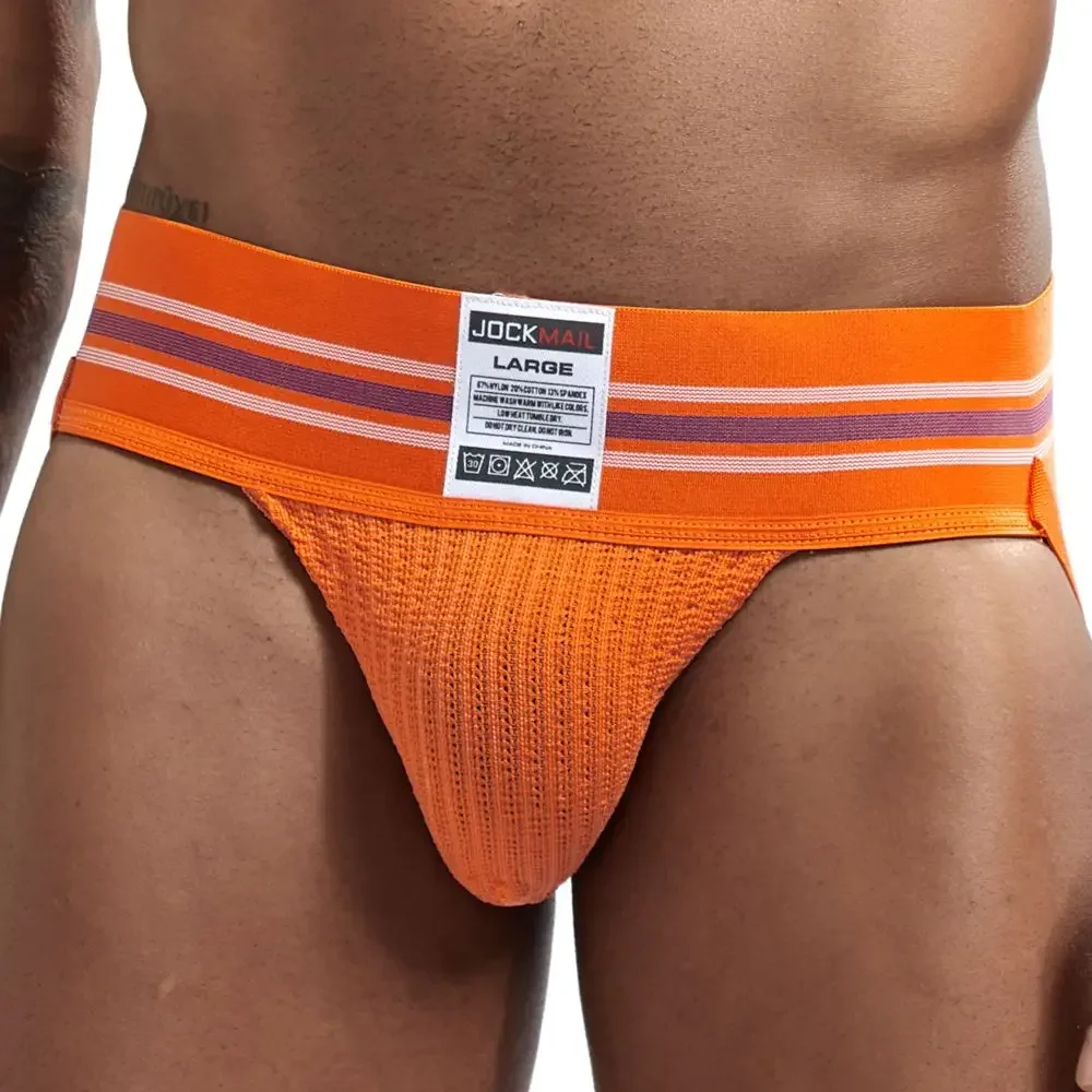 Męska bielizna JOCKMAIL – seksowny jockstrap z wyprofilowaną sakiewką Jm223orange