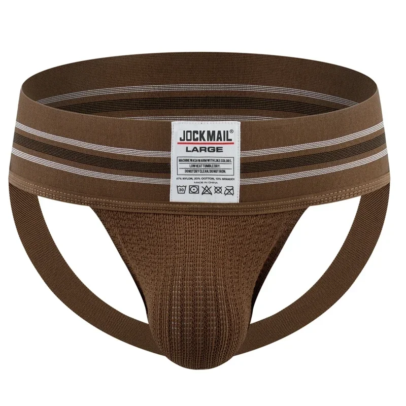 Męska bielizna jockstrap z szerokim pasem w talii Jm261brown