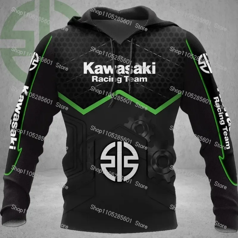 Męska bluza z kapturem z nadrukiem 3D - motocyklowa, na każdy sezon Lmxmwk030048