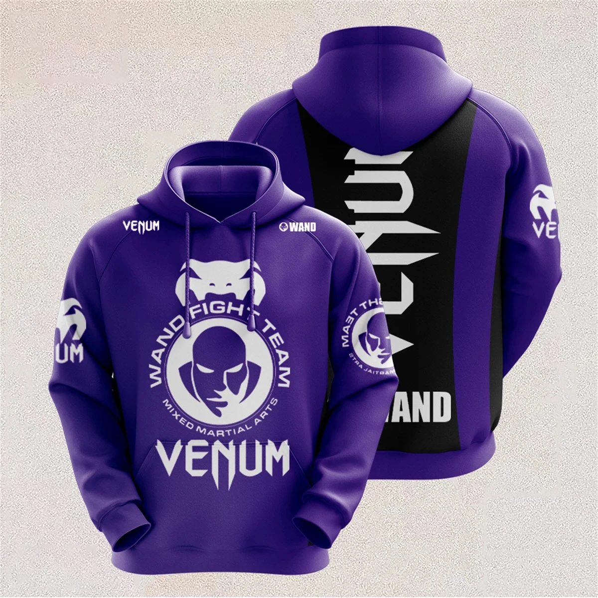 Męska bluza z kapturem oversize w stylu hip-hop streetwear Hhwg 194