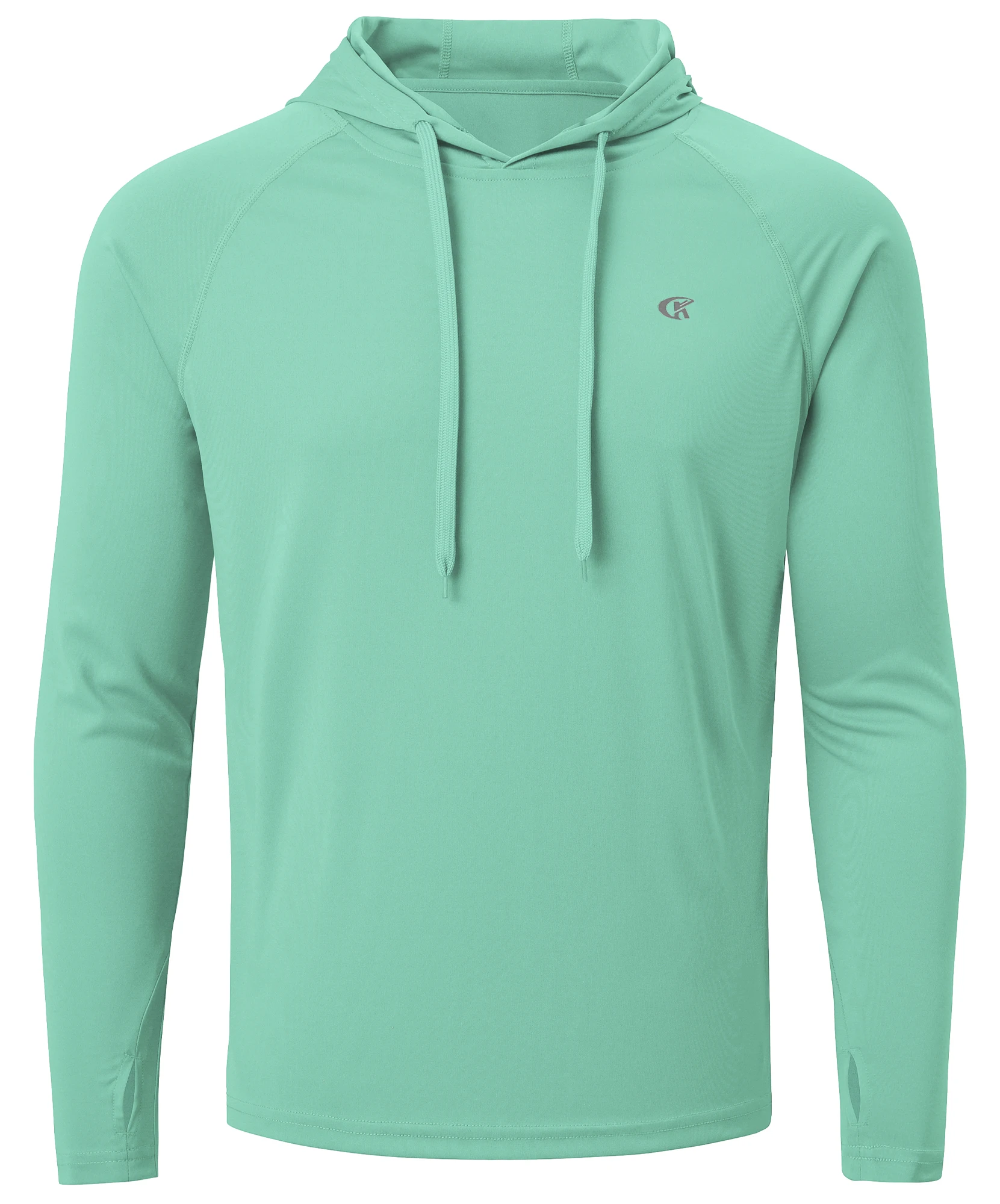 Męska bluza z kapturem z filtrem UPF 50+ Lightgreen