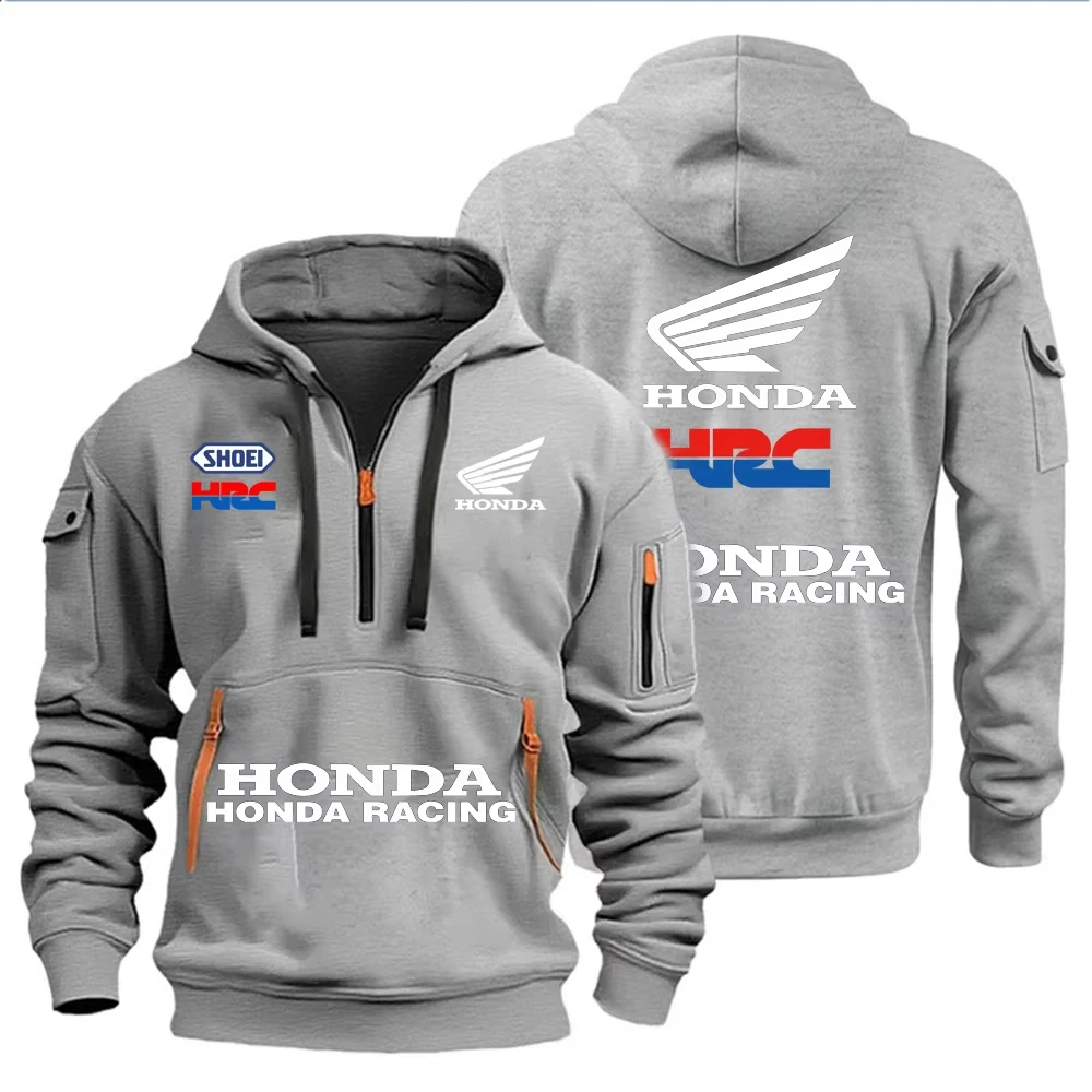 Męska bluza z kapturem na zamek z kieszeniami sportowa 1