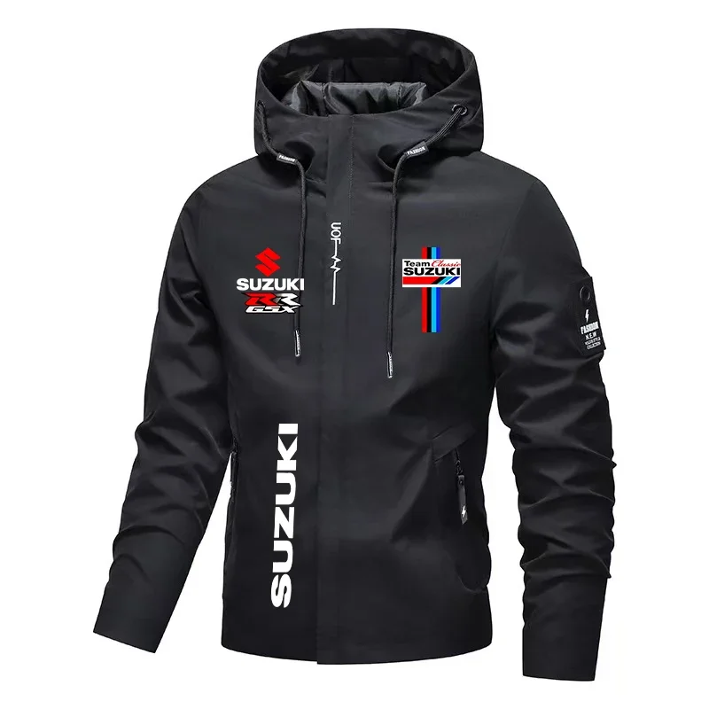 Męska bluza motocyklowa z kapturem, wiatroodporna 2